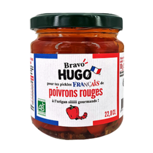 Pickles de poivrons rouges français à l'origan / French red pepper pickles with oregano