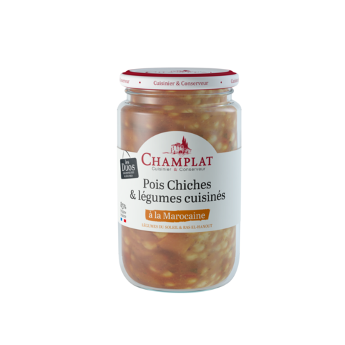 Pois chiches et légumes cuisinés à l'orientale / Chickpeas and vegetables cooked in the oriental style