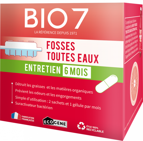 BIO 7 entretien 6 mois fosses toutes eaux