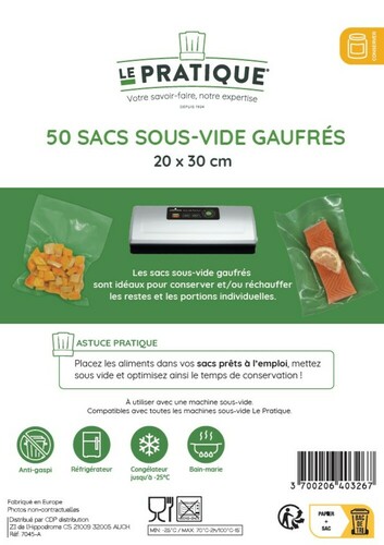 50 Sacs sous-vide Le Pratique