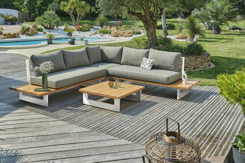 Salon de jardin LAVEZZI 5 places - BLANC