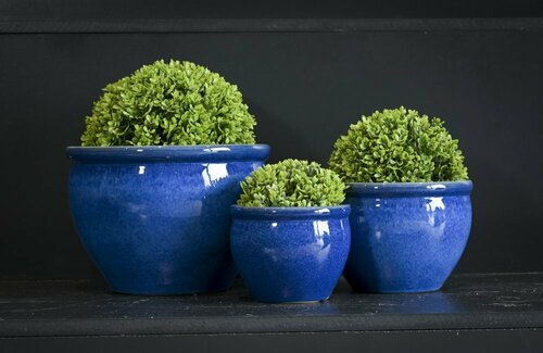 Pot émaillé bleu