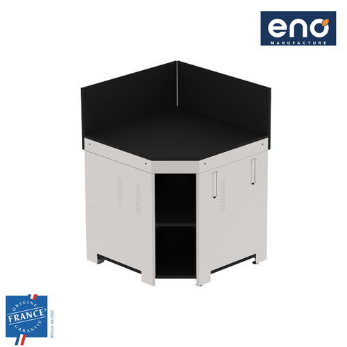 Module d’angle Inox et Noir