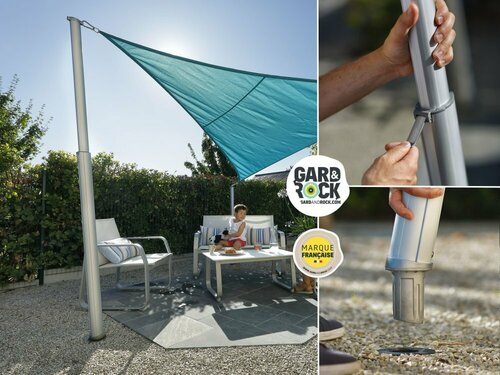 MÂT POUR VOILE D’OMBRAGE amovible et télescopique