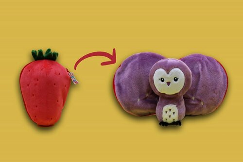 Peluche Violet fraise-chouette - Flipetz