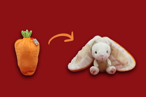 Peluche Gadget carotte-lapin - Flipetz