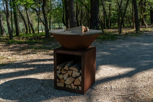 BRASERO PLANCHA CLASSIQUE 80 x 90 SIMPLE CUVE CORTEN