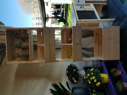 PRESENTOIR FRUITS / LEGUMES SUR ROULETTES