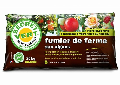 FUMIER DE FERME AUX ALGUES 20 KG UAB