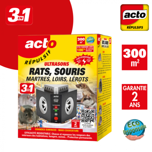 RÉPULSIF ULTRASONS 3 EN 1 - MAXI COUVERTURE & GRAND ANGLE