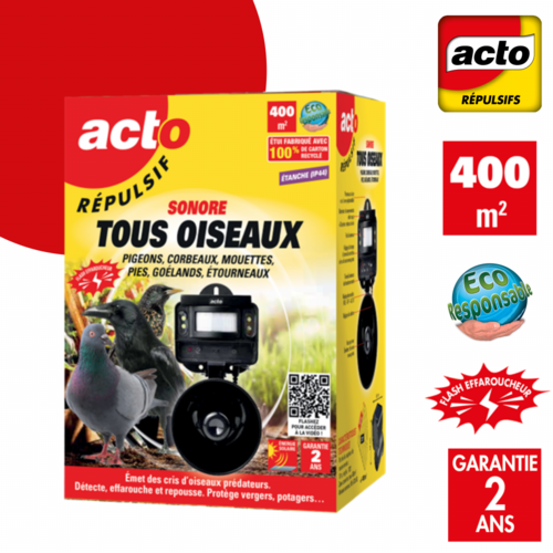 RÉPULSIF SONORE SOLAIRE OISEAUX
