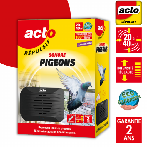 REPULSIF PORTATIF SONORE PIGEONS - OISEAUX ETANCHE