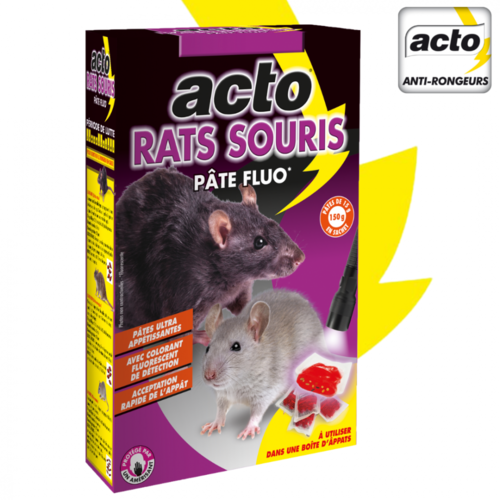 PÂTE APPÂT FLUORESCENTE RATS - SOURIS