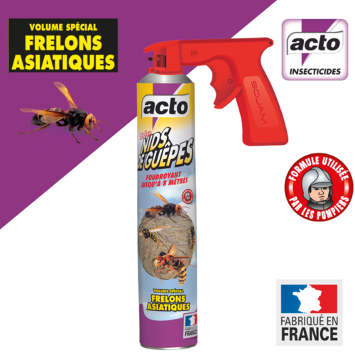 AÉROSOL NIDS GUÊPES -  FRELONS TRÈS LONGUE PORTÉE 8 M