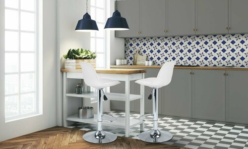 TABOURET KARL BLANC X2