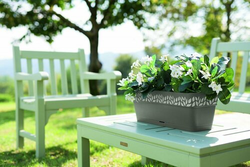 Jardinière Cloe gris pierre