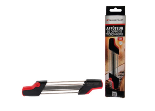 AFFUTEUR DE CHAINE DE TRONCONNEUSE 4 MM 2 EN 1 TECHNI-POWER