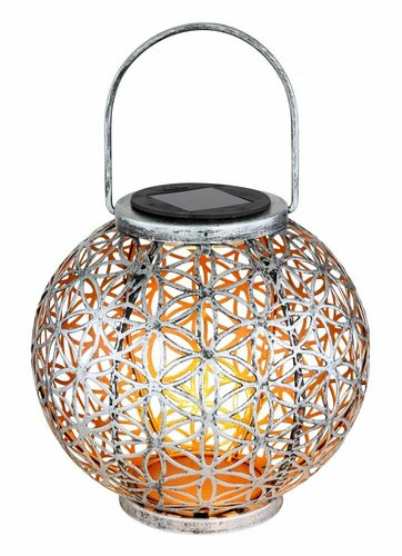 Lampe solaire métal argenté LED, SOLAR ref. 36741
