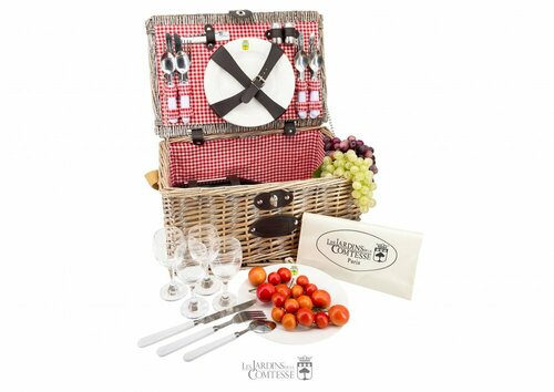 Panier pique-nique en osier SULLY pour 4 personnes