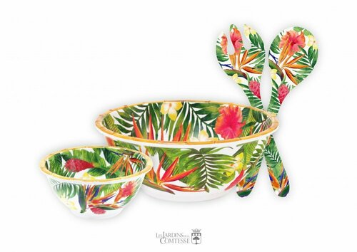 Vaisselle en mélamine Fleurs Exotiques