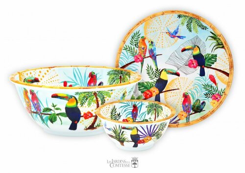 Vaisselle en mélamine Toucans de Rio