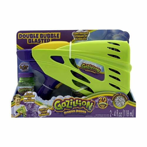 Gazillion - Pistolet Double Bubble Blaster + 237 ml