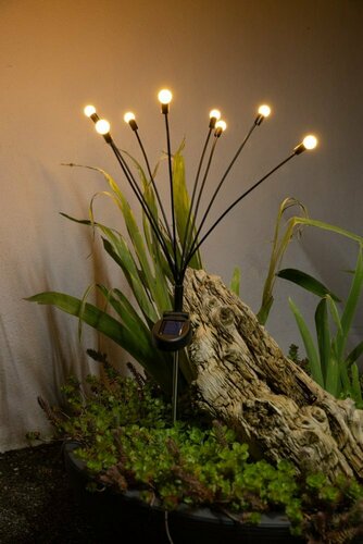DÉCORATION SOLAIRE bouquet 8 LED