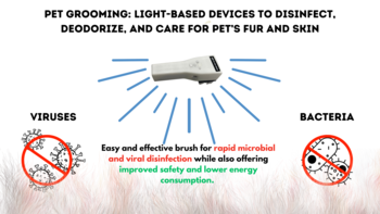Pet Grooming: Light-based devices to disinfect, deodorize, and care for pet’s fur and skin