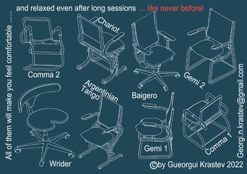 Ergonomic swing chairs