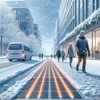 Anti-icing sidewalk blocks