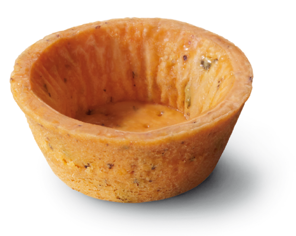 Tartelette salée ronde tomate basilic 4,2 cm HUG