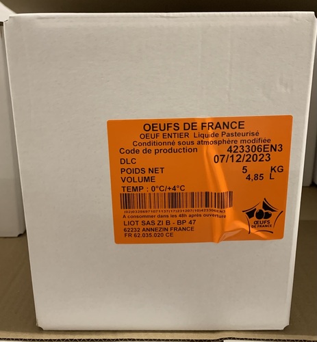 ENTIER 5 kg "œuf de France" PONTE SOL