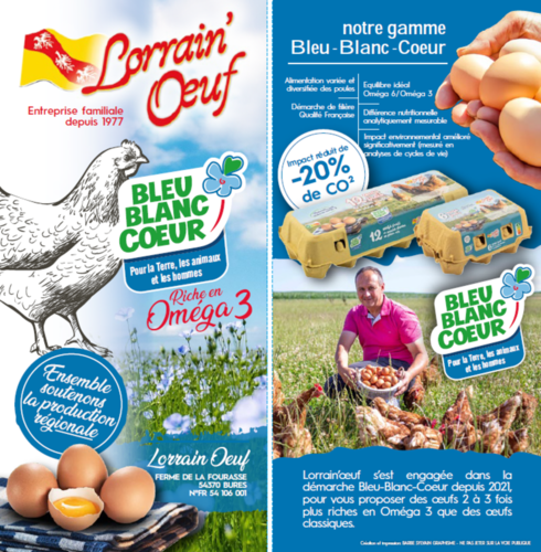90 oeufs BLEU-BLANC-COEUR/Calibre M 