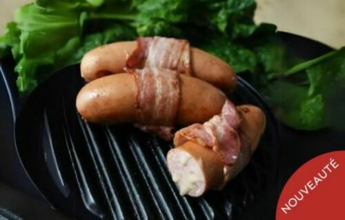 Cervelas à l'emmental bardé 4x140g