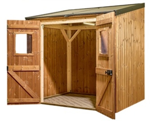 ABRI BOIS THT AVEC 2 PANNEAUX SOLAIRES - 1 KWc - HABRITA