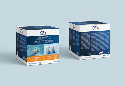 Produits de traitement de l'eau de piscine CF - emballage carton