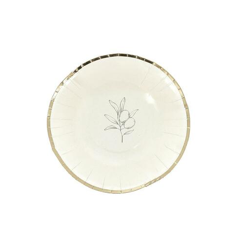 8 Bols Olive Oil Carton Crème et Or Ø13,5cm