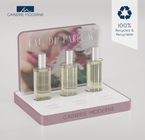 Recycled and Recyclable perfume display