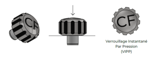 COURONNE VIPP - Verrouillage Instantané Par Pression.