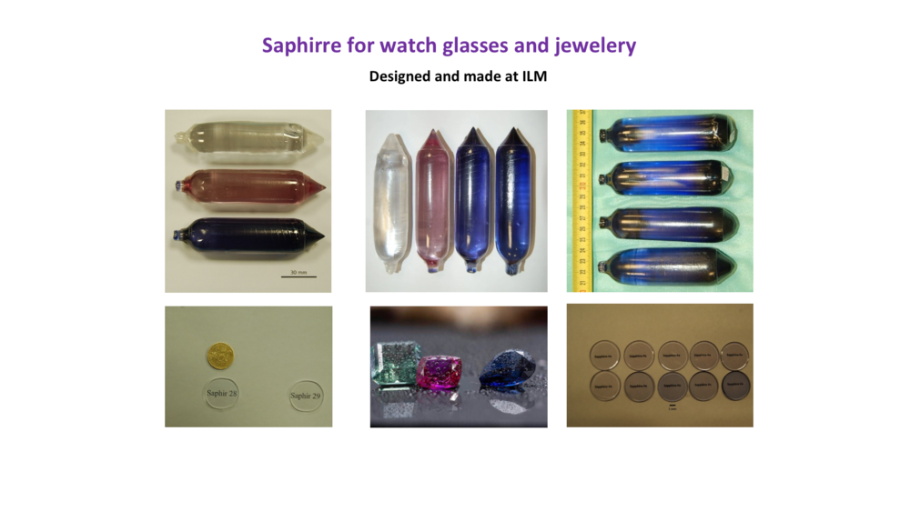 Saphir blanc ou dopé à la demande (rouge rubis, bleu saphir, vert émeraude…)