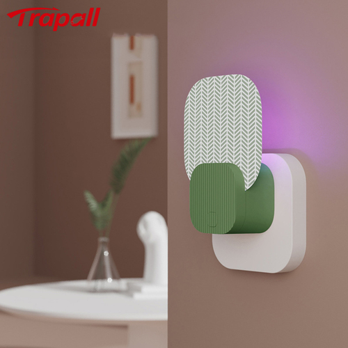 Indoor Plug Bug Zapper Sticky Glue Board Trap Electronic Mosquito Killer Lamp