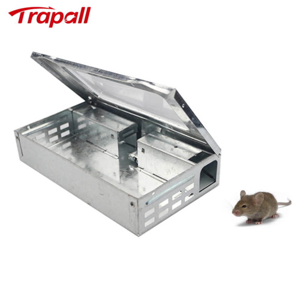 Metal Multiple Catch Rodent Rat Bait Station Mouse Trap Box