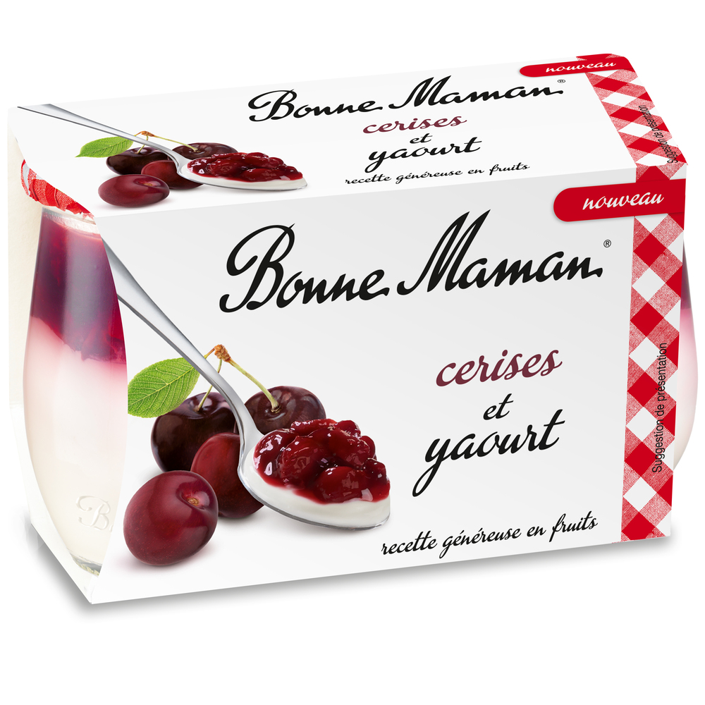 Yaourt sucré aux cerises 125 g Bonne Maman | 274750