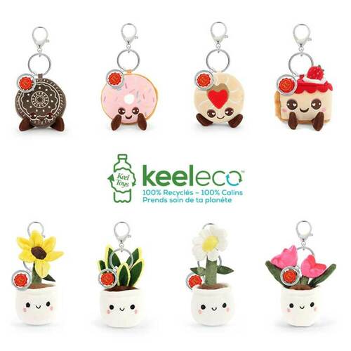 Bag charms peluches Keeleco Plantes & Patisseries