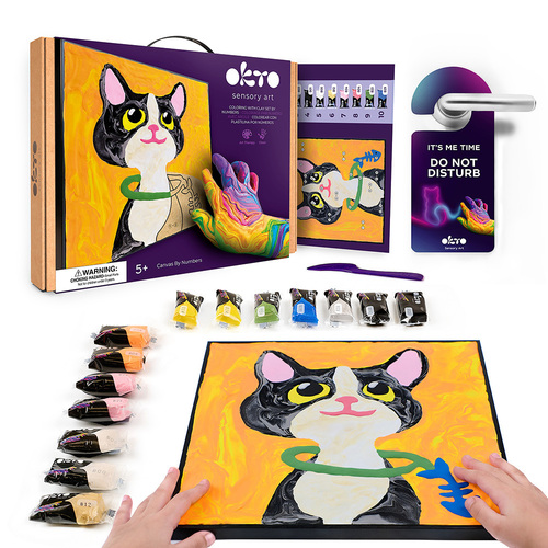 Coloriage avec de l'argile par numéros ТМ ОКТО 29*29 cm Chat