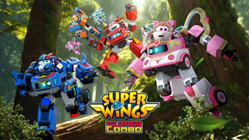 SUPER WINGS - Véhicule Robot 2 en 1 avec sa figurine Transform-a-bot
