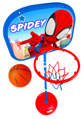 Panier de basket enfant SPIDEY sur pied ajustable de 122cm à 155 cm