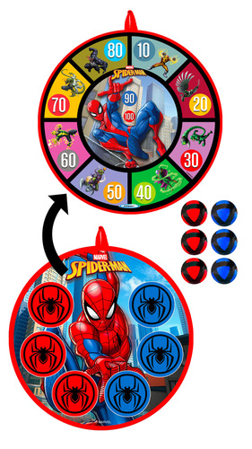 Cible et balles fléchettes velcro 36cm SPIDERMAN