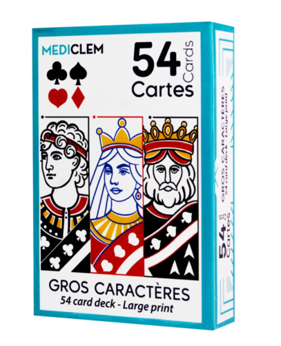 JEU DE CARTES CLASSIQUE GROS CARACTERES 