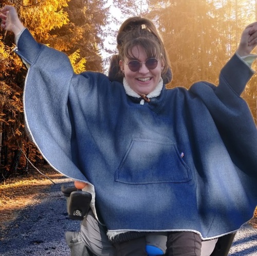 Poncho Jean Hiver ou été enfant/adulte